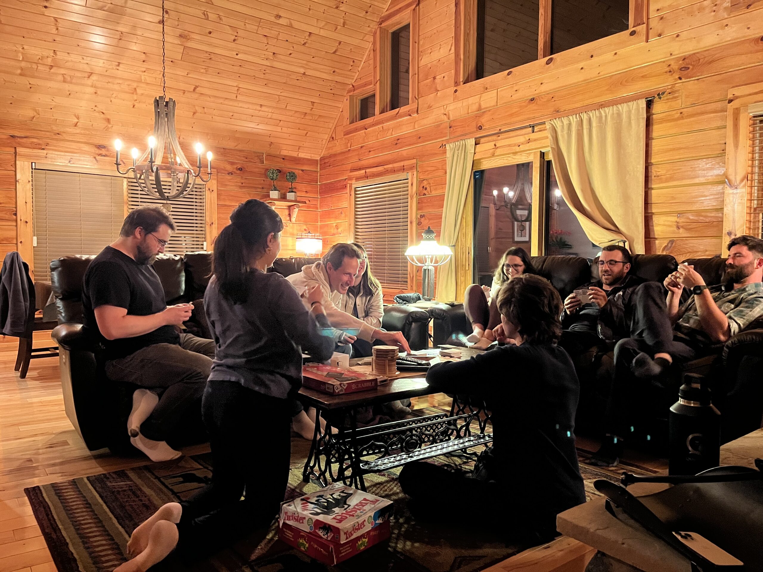 Games night at our lodge in Wisconsin