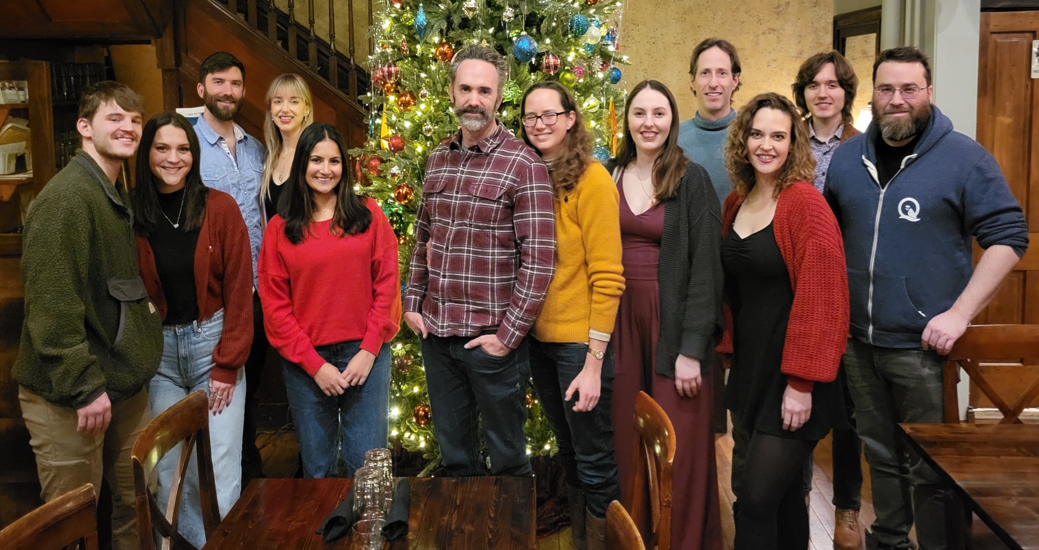 Holiday party in Kalona, Iowa (a COLD December night!)